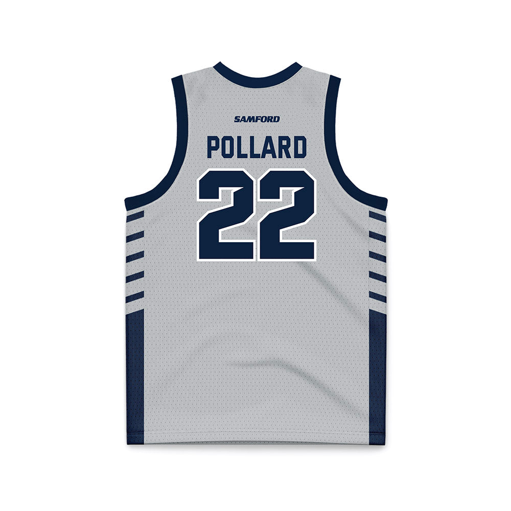 Samford - NCAA Men's Basketball : Jaxon Pollard - 2024 Grey Basketball Jersey-1