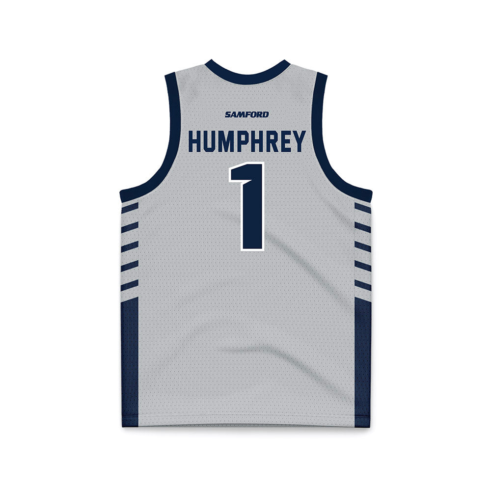 Samford - NCAA Men's Basketball : DaJion Humphrey - 2024 Grey Basketball Jersey-1