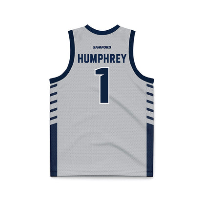 Samford - NCAA Men's Basketball : DaJion Humphrey - 2024 Grey Basketball Jersey-1