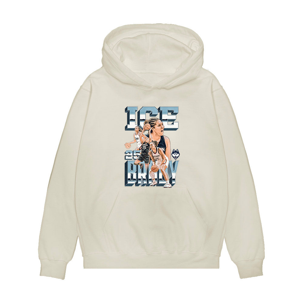 UConn - NCAA Women's Basketball : Ice Brady - Collage Premium Hooded Sweatshirt-0