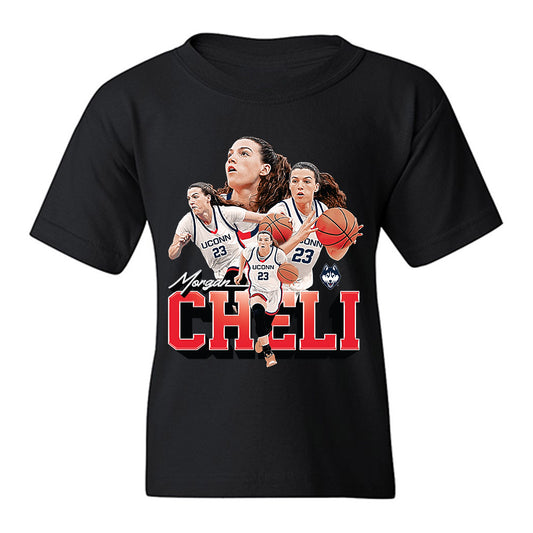 UConn - NCAA Women's Basketball : Morgan Cheli - Collage Youth T-Shirt-0