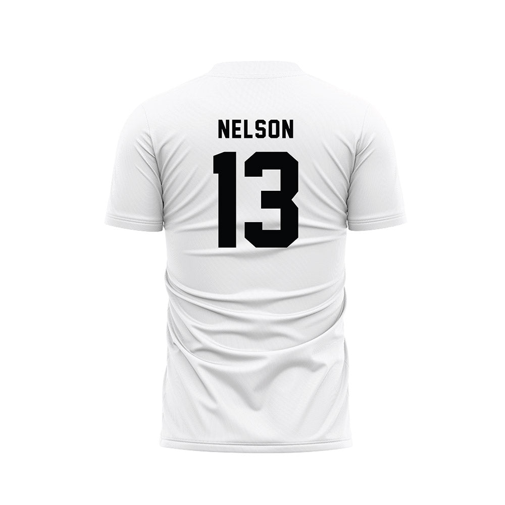Rollins - NCAA Men's Soccer : Justin Nelson - White Soccer Jersey-1