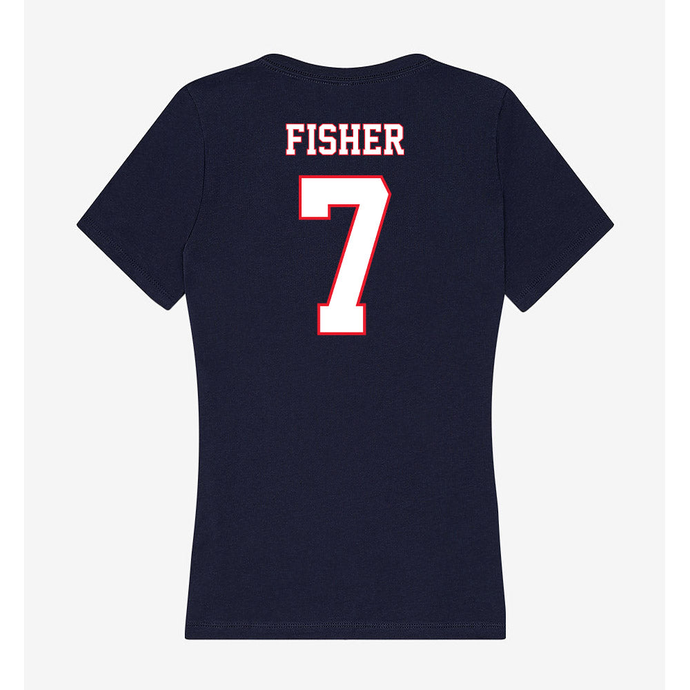 UConn - NCAA Women's Basketball : Kelis Fisher - Women's V-Neck T-Shirt-1