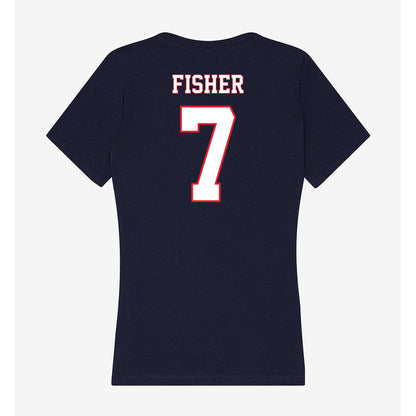 UConn - NCAA Women's Basketball : Kelis Fisher - Women's V-Neck T-Shirt-1