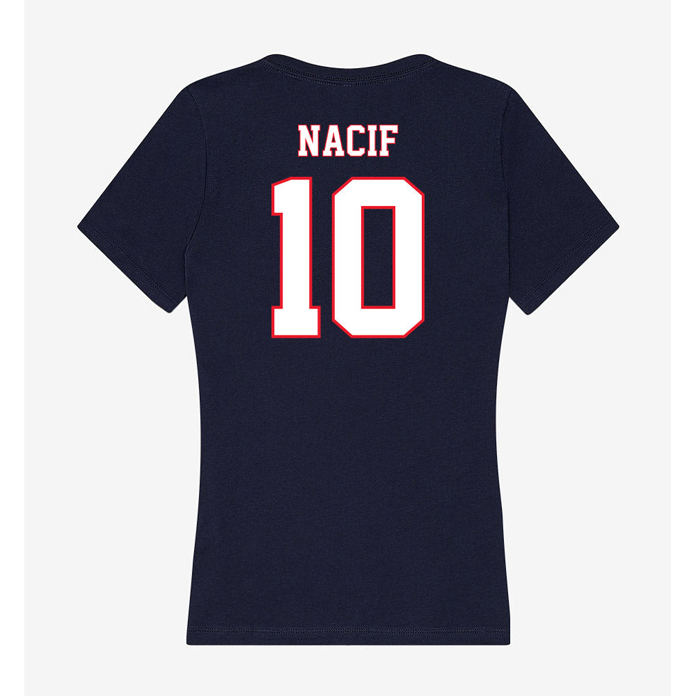UConn - NCAA Men's Soccer : Rashid Nacif - Women's V-Neck T-Shirt-1