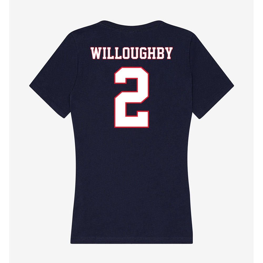 UConn - NCAA Football : Jediyah Willoughby - Women's V-Neck T-Shirt-1