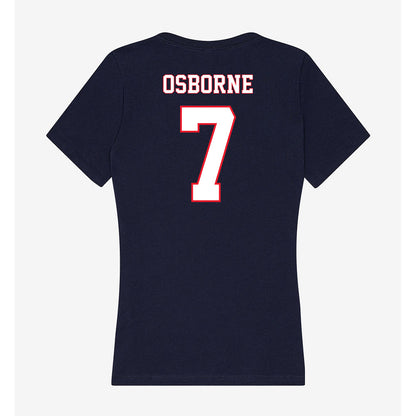 UConn - NCAA Football : Kalieb Osborne - Women's V-Neck T-Shirt-1