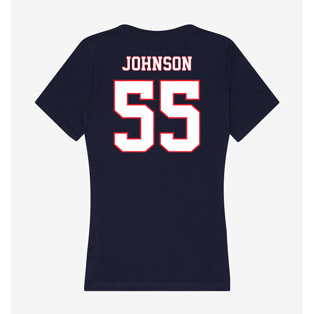 UConn - NCAA Football : Fred Johnson - Women's V-Neck T-Shirt-1