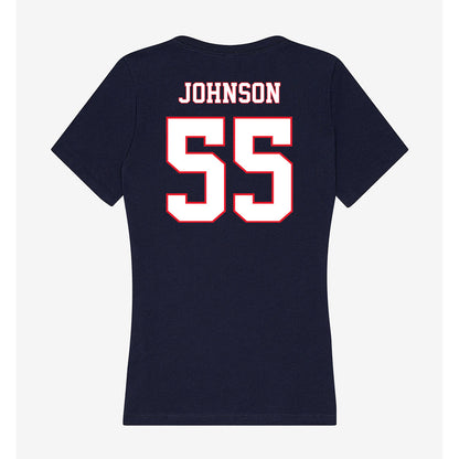 UConn - NCAA Football : Fred Johnson - Women's V-Neck T-Shirt-1