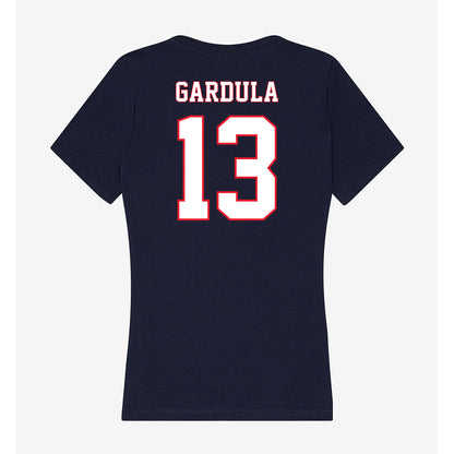UConn - NCAA Men's Ice Hockey : Ethan Gardula - Women's V-Neck T-Shirt-1