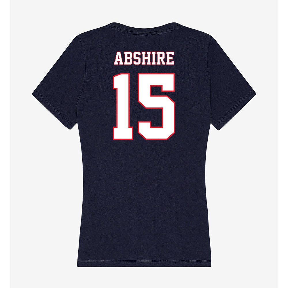 UConn - NCAA Football : Cam Abshire - Women's V-Neck T-Shirt-1