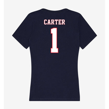 UConn - NCAA Men's Soccer : Adam Carter - Women's V-Neck T-Shirt-1