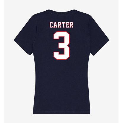 UConn - NCAA Football : Esean Carter - Women's V-Neck T-Shirt-1