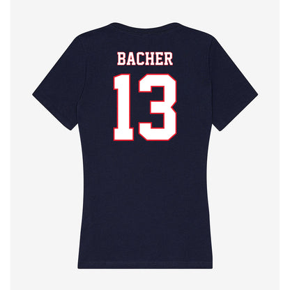 UConn - NCAA Softball : Alexandra Bacher - Women's V-Neck T-Shirt-1