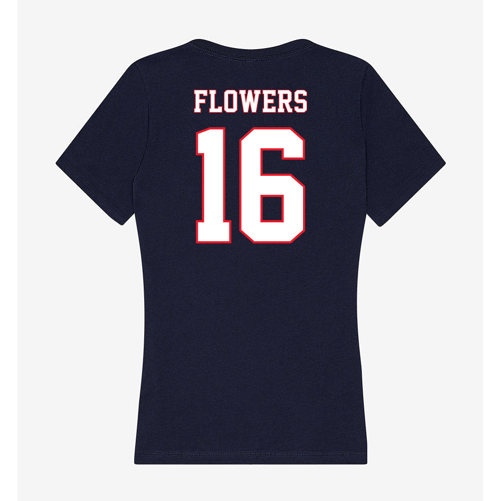 UConn - NCAA Football : Kamren Flowers - Women's V-Neck T-Shirt-1