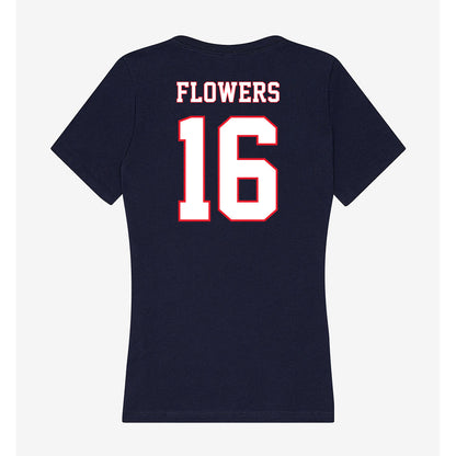 UConn - NCAA Football : Kamren Flowers - Women's V-Neck T-Shirt-1