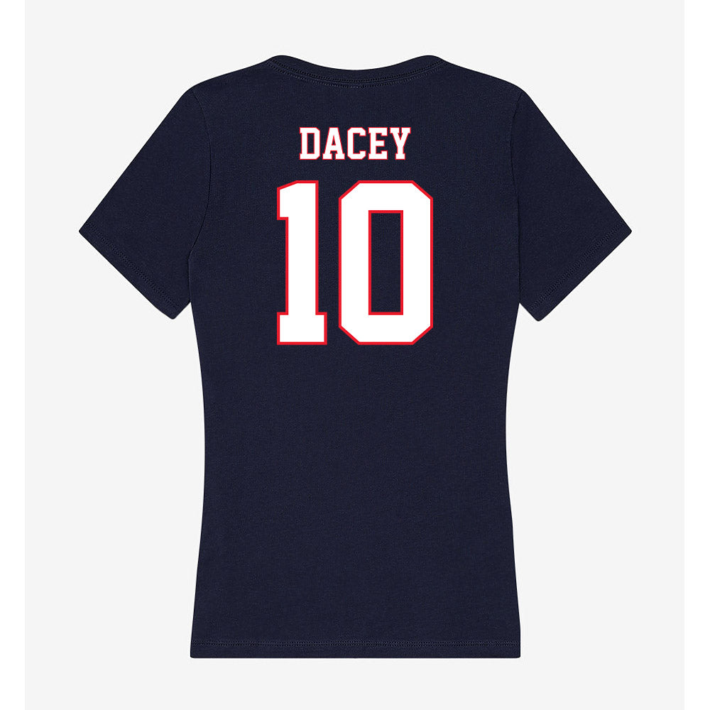 UConn - NCAA Women's Lacrosse : Emma Dacey - Women's V-Neck T-Shirt-1