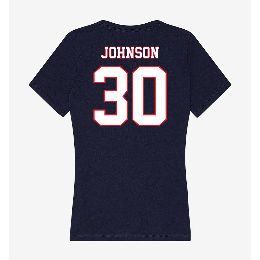 UConn - NCAA Football : Charles Johnson - Women's V-Neck T-Shirt-1