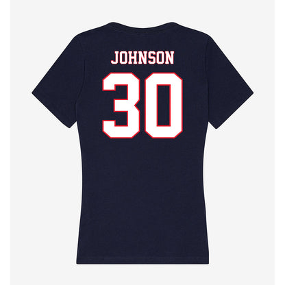 UConn - NCAA Football : Charles Johnson - Women's V-Neck T-Shirt-1