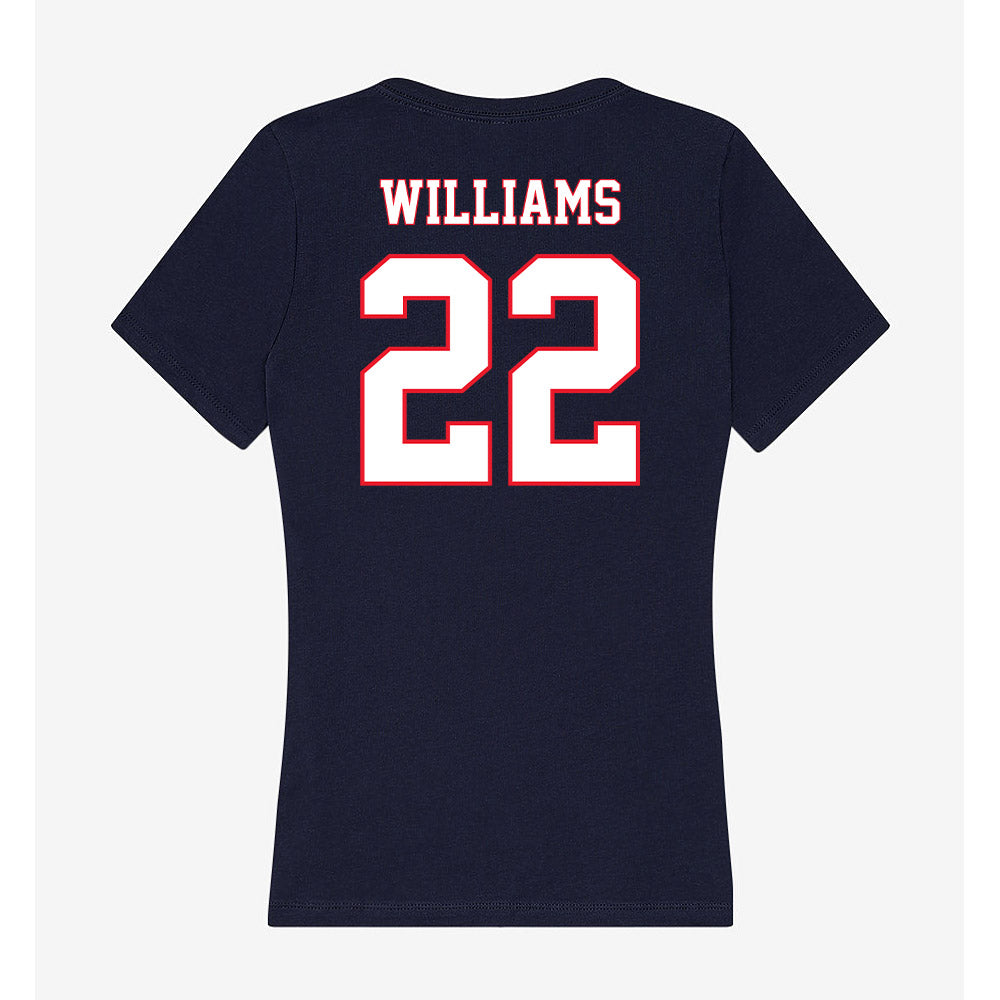 UConn - NCAA Women's Basketball : Serah Williams - Women's V-Neck T-Shirt-1