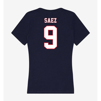 UConn - NCAA Football : Zakaih Saez - Women's V-Neck T-Shirt-1