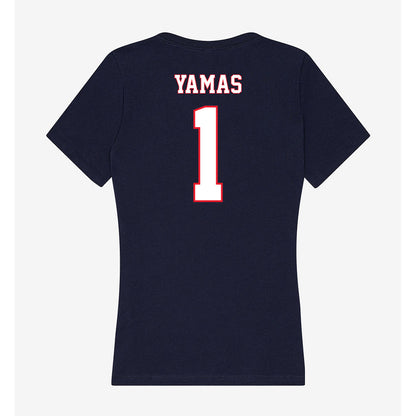 UConn - NCAA Women's Soccer : Ava Yamas - Women's V-Neck T-Shirt-1
