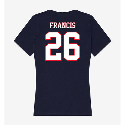 UConn - NCAA Men's Soccer : Sebastian Francis - Women's V-Neck T-Shirt-1