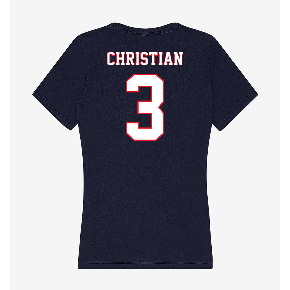 UConn - NCAA Football : Kenji Christian - Women's V-Neck T-Shirt-1