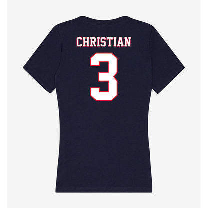 UConn - NCAA Football : Kenji Christian - Women's V-Neck T-Shirt-1