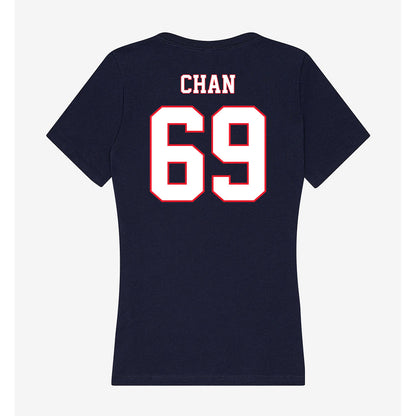 UConn - NCAA Football : Ty Chan - Women's V-Neck T-Shirt-1