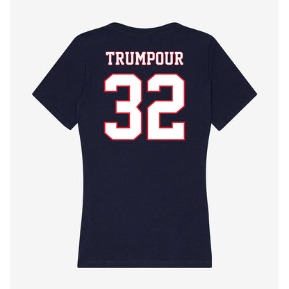 UConn - NCAA Baseball : Austin Trumpour - Women's V-Neck T-Shirt-1
