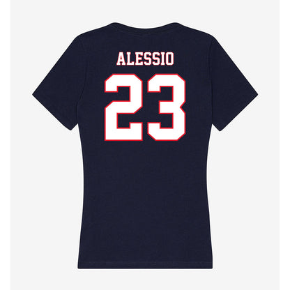 UConn - NCAA Men's Soccer : Preston Alessio - Women's V-Neck T-Shirt-1