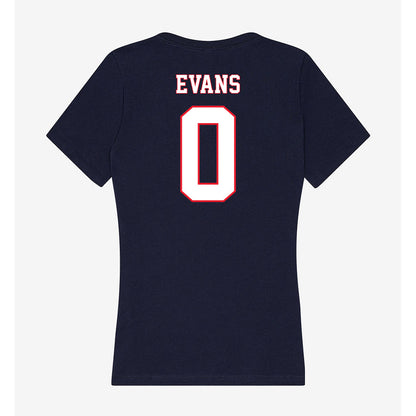 UConn - NCAA Softball : Hannah Evans - Women's V-Neck T-Shirt-1