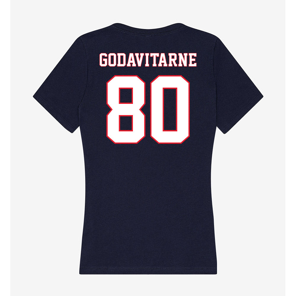 UConn - NCAA Football : Alex Godavitarne - Women's V-Neck T-Shirt-1