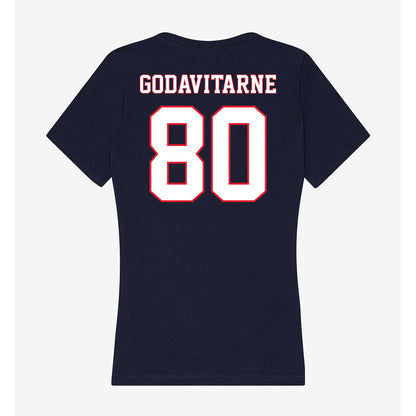 UConn - NCAA Football : Alex Godavitarne - Women's V-Neck T-Shirt-1