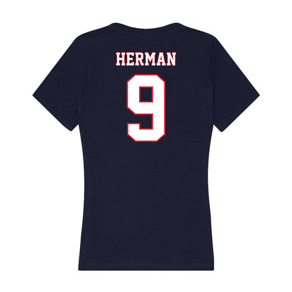 UConn - NCAA Women's Volleyball : Anna Herman - Women's V-Neck T-Shirt-1