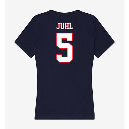 UConn - NCAA Softball : Alexis Juhl - Women's V-Neck T-Shirt-1