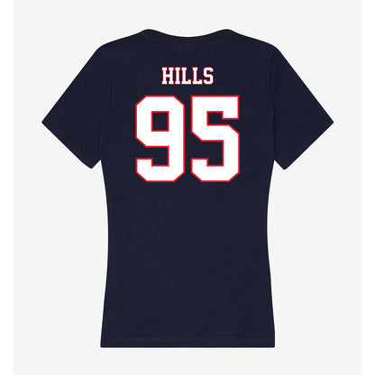 UConn - NCAA Football : Melvin Hills - Women's V-Neck T-Shirt-1