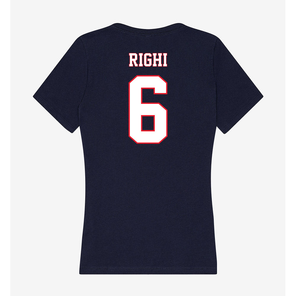 UConn - NCAA Baseball : Camden Righi - Women's V-Neck T-Shirt-1