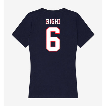 UConn - NCAA Baseball : Camden Righi - Women's V-Neck T-Shirt-1