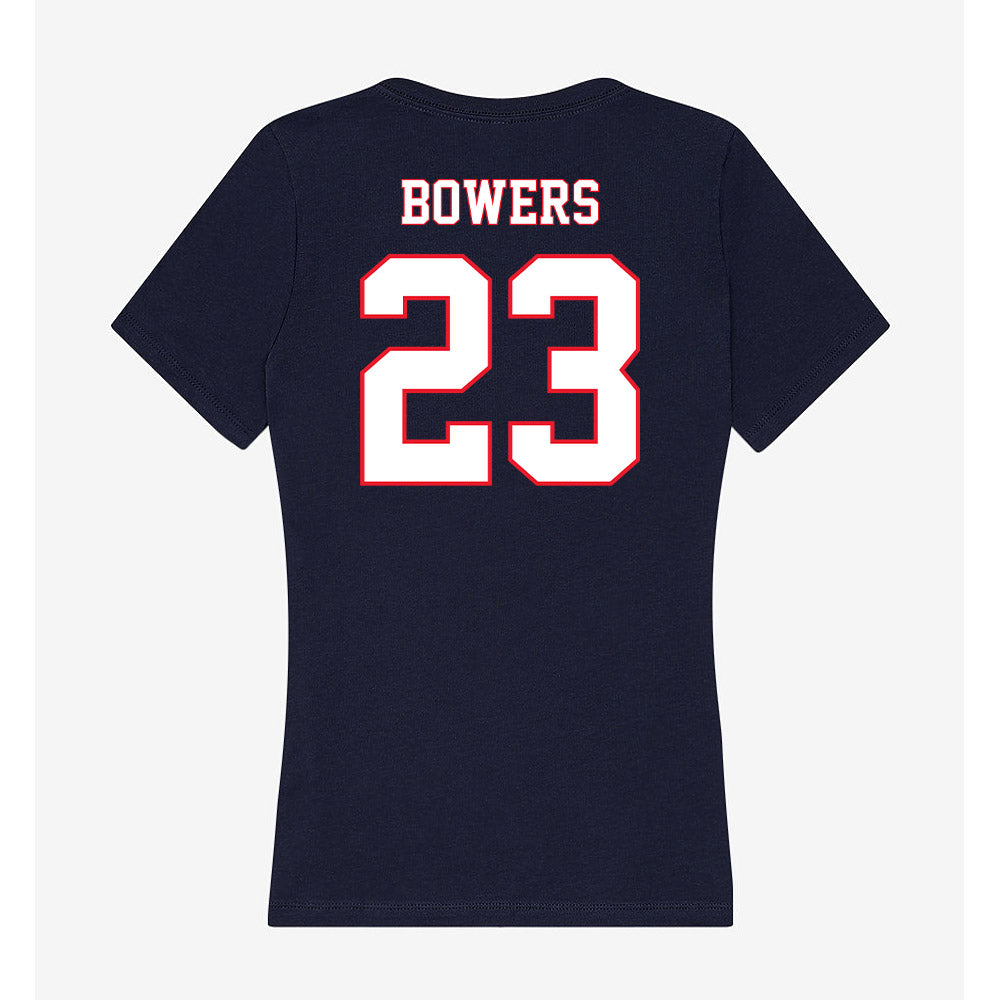 UConn - NCAA Football : Cyncir Bowers - Women's V-Neck T-Shirt-1