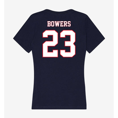 UConn - NCAA Football : Cyncir Bowers - Women's V-Neck T-Shirt-1