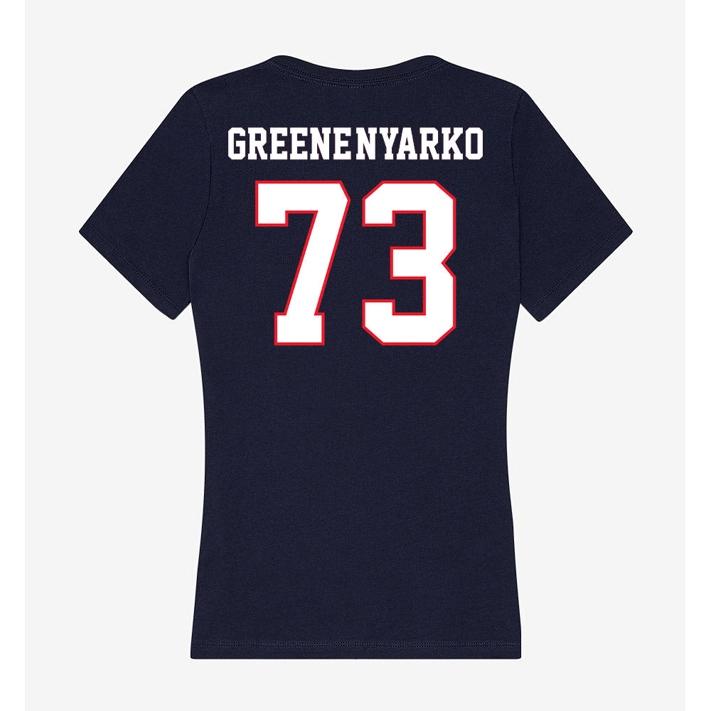 UConn - NCAA Football : Raphael Greene-Nyarko - Women's V-Neck T-Shirt-1