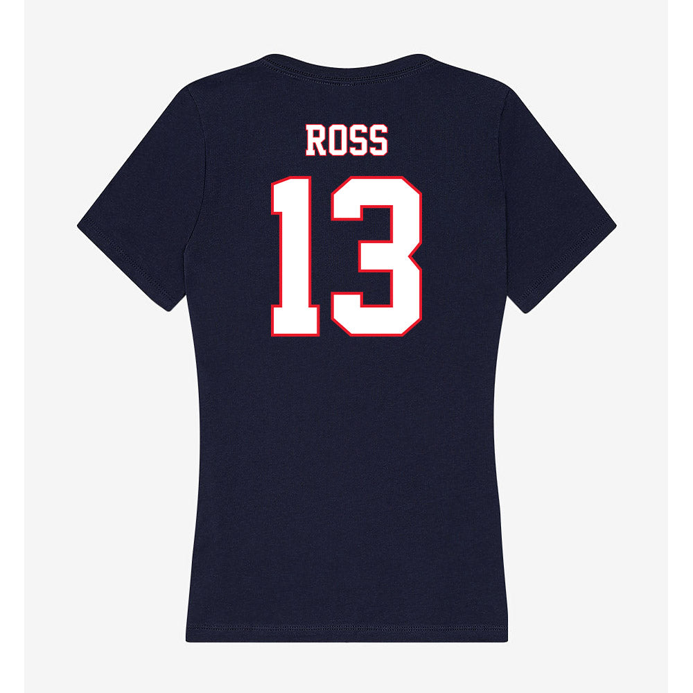 UConn - NCAA Men's Basketball : Jacob ROSS - Women's V-Neck T-Shirt-1