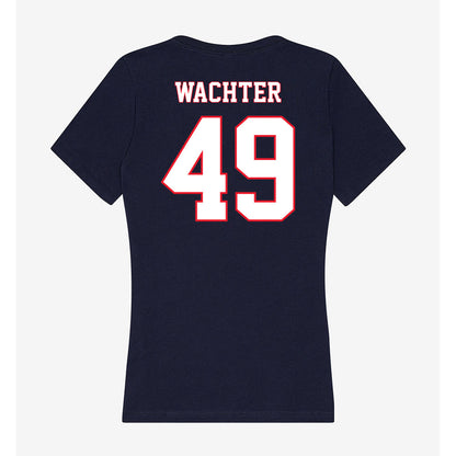 UConn - NCAA Baseball : Nater Wachter - Women's V-Neck T-Shirt-1