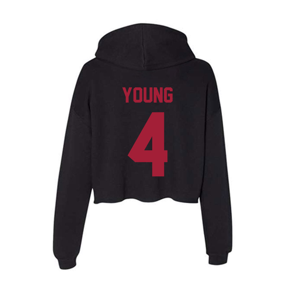 Alabama - NCAA Softball : Jena Young - Women's Crop Fleece Hoodie-1