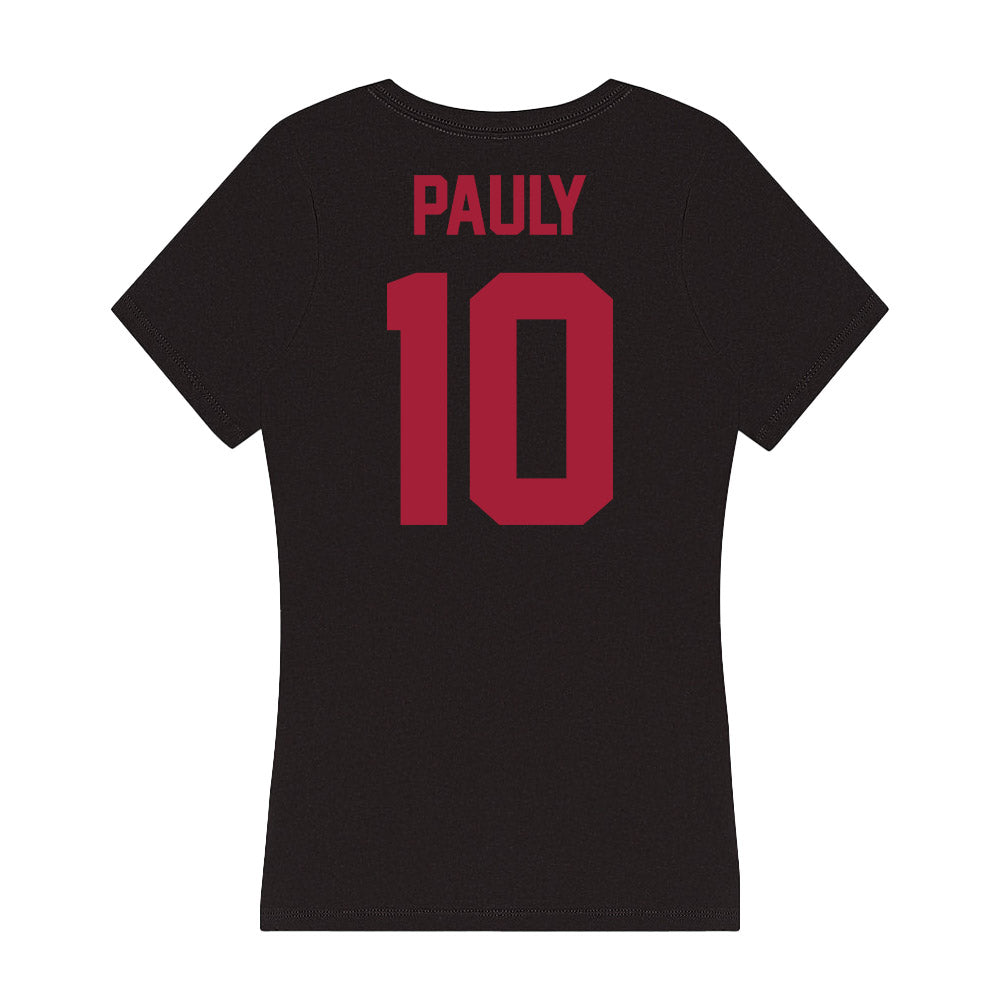 Alabama - Women's Volleyball Alumni : Amy Pauly - Women's V-Neck T-Shirt-1