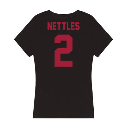 Alabama - Women's Basketball Alumni : Marverly Nettles - Women's V-Neck T-Shirt-1
