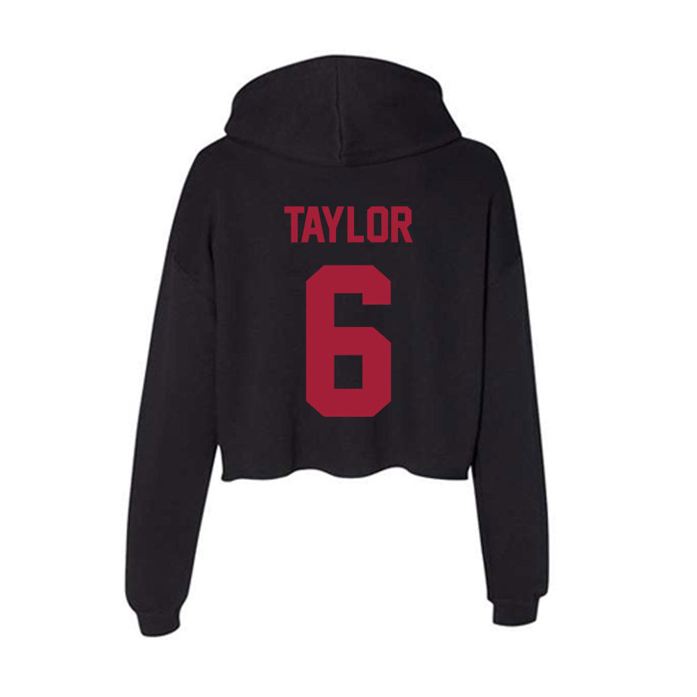 Alabama - NCAA Baseball : Evan Taylor - Women's Crop Fleece Hoodie-1