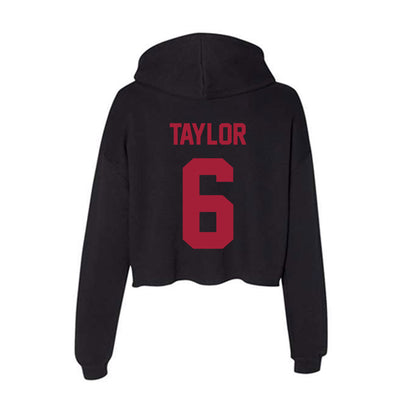Alabama - NCAA Baseball : Evan Taylor - Women's Crop Fleece Hoodie-1